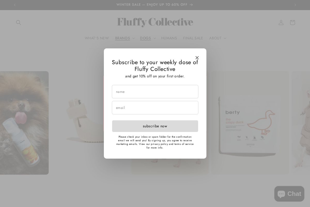 Fluffy Collective homepage screenshot