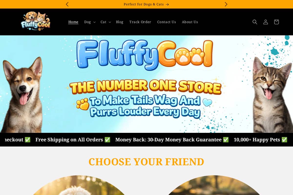 fluffycool.com homepage screenshot