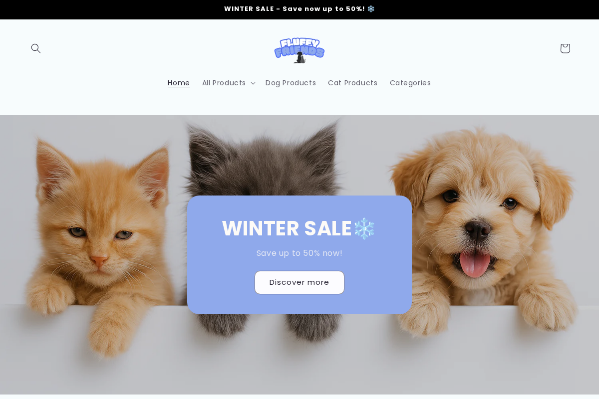 Fluffyfriendsshop homepage screenshot