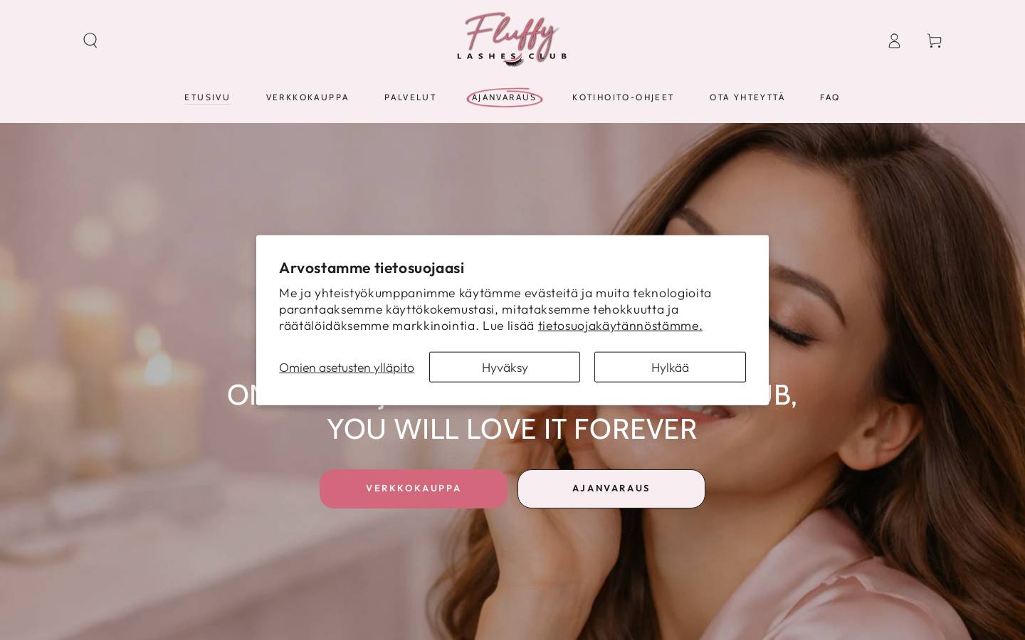 fluffylashesclub.com homepage screenshot