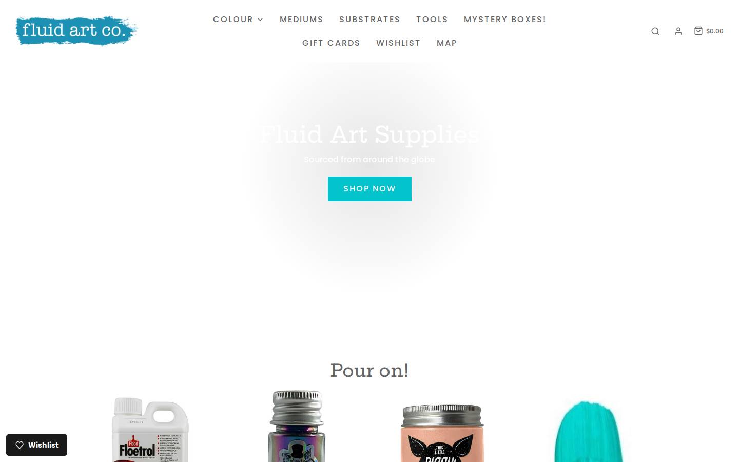fluid-art.co homepage screenshot