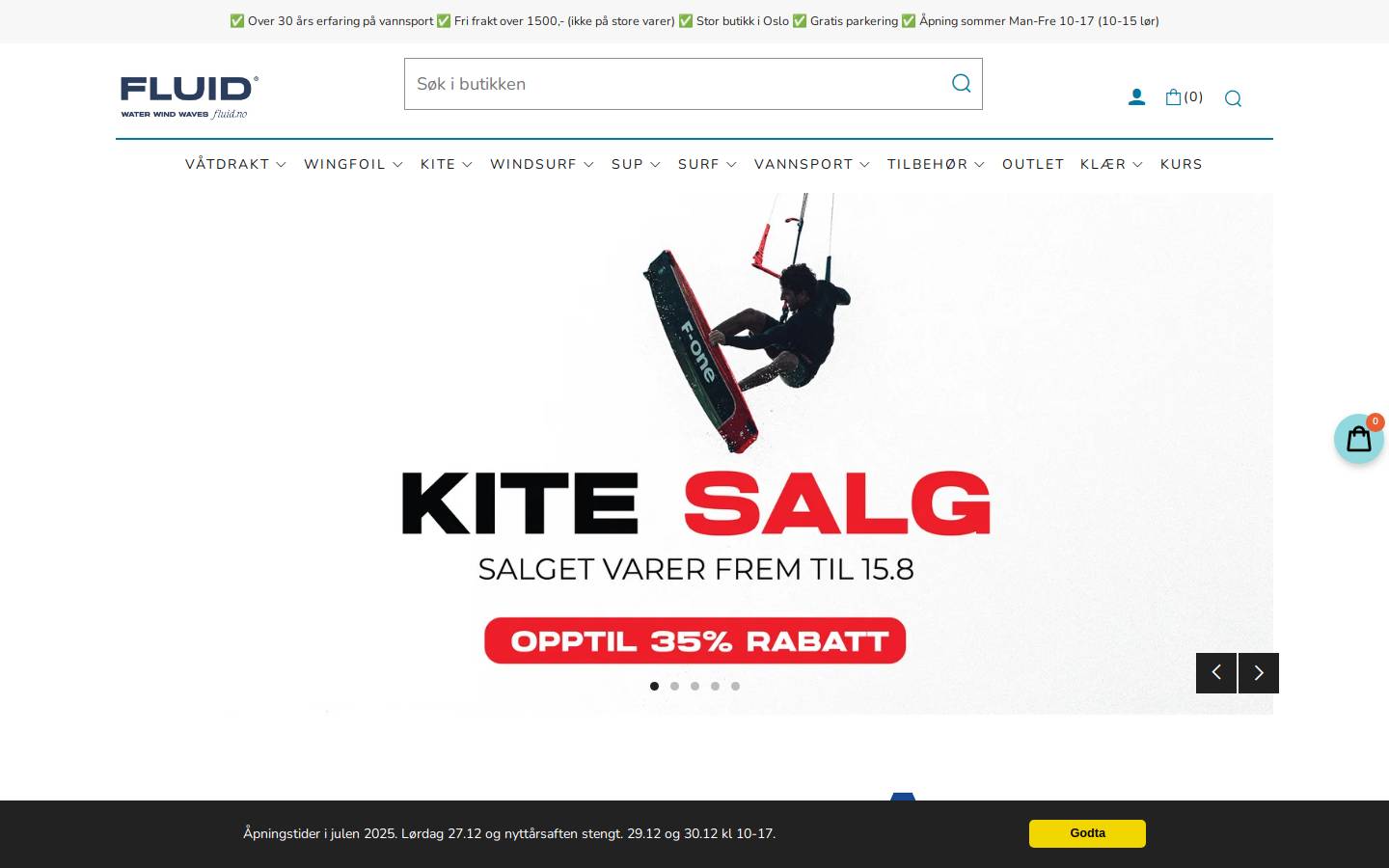 Fluid homepage screenshot