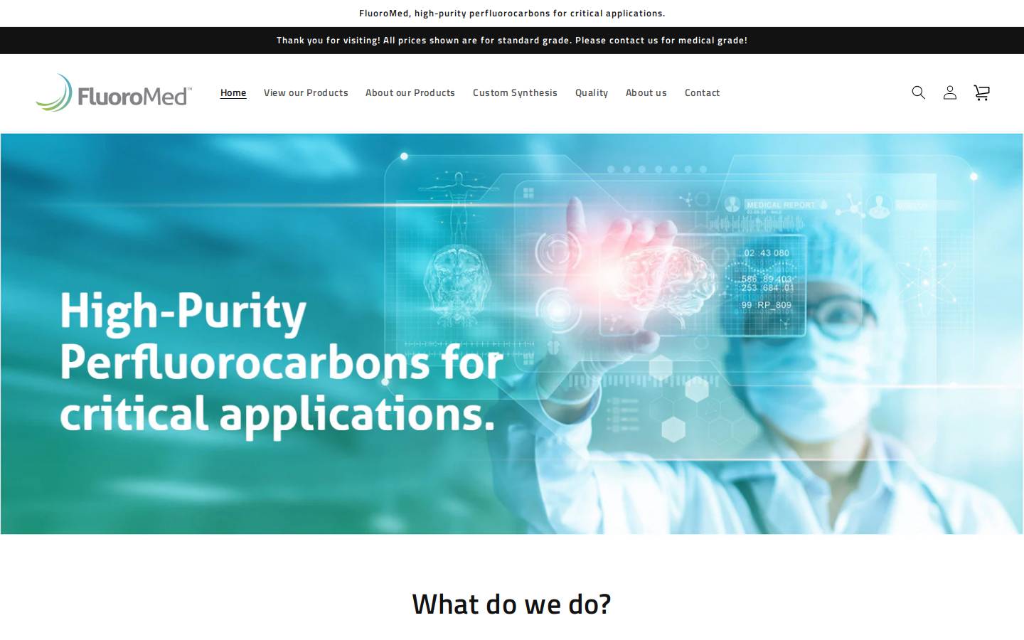 fluoromed.com homepage screenshot