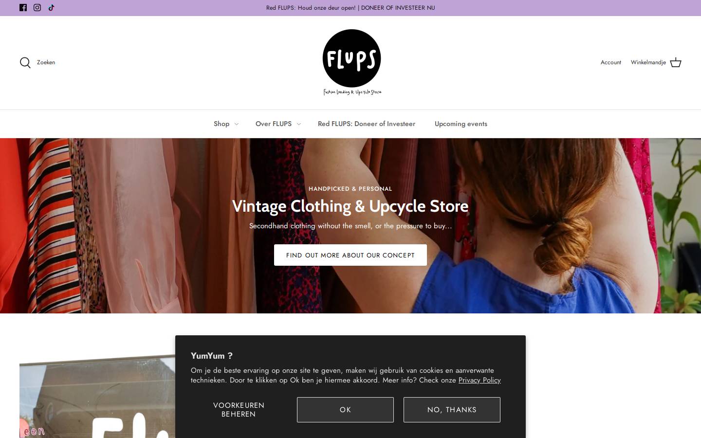 flupsonline.com homepage screenshot