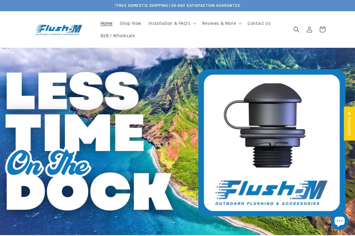 flush-m.com homepage screenshot
