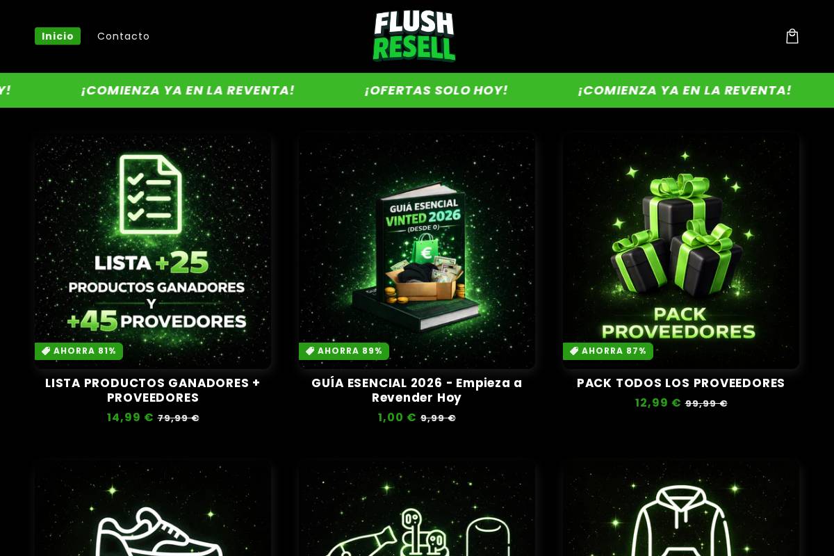 flushresell.com homepage screenshot