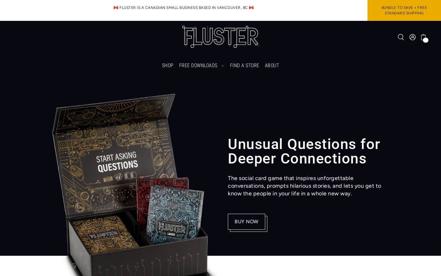 flustercreations.com homepage screenshot