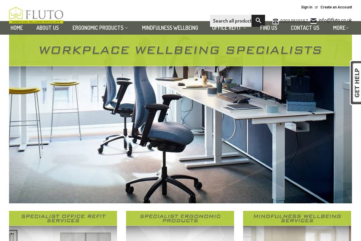 fluto.co.uk homepage screenshot