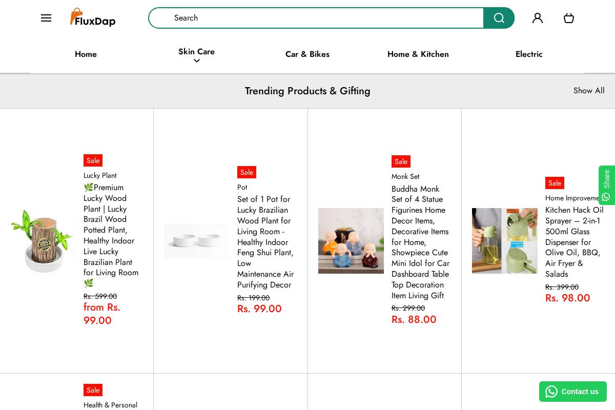 fluxdap.com homepage screenshot