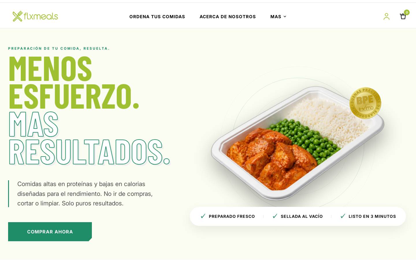 flxmeals.com homepage screenshot