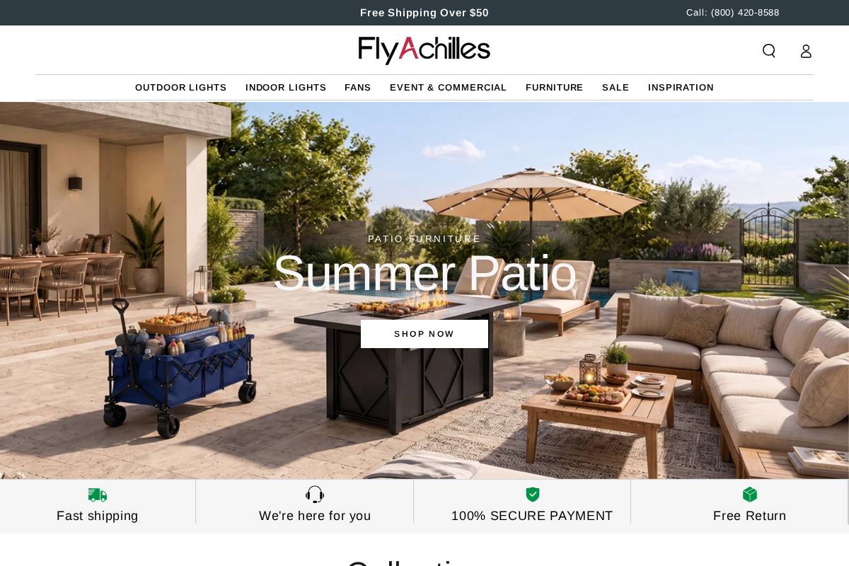 Flyachilles homepage screenshot