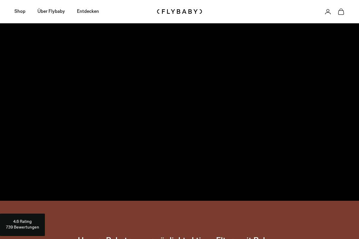 Flybaby homepage screenshot