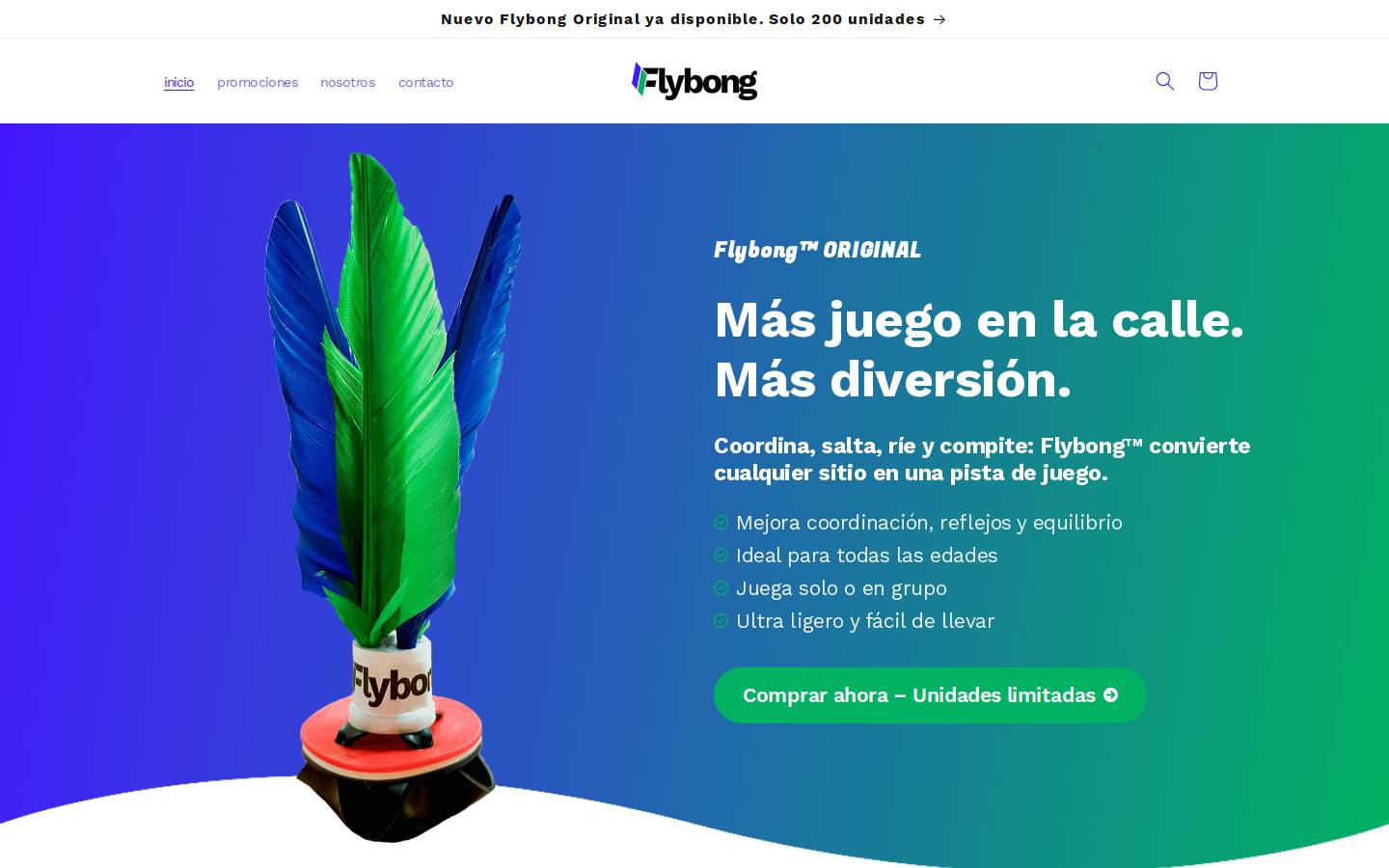 flybong.com homepage screenshot