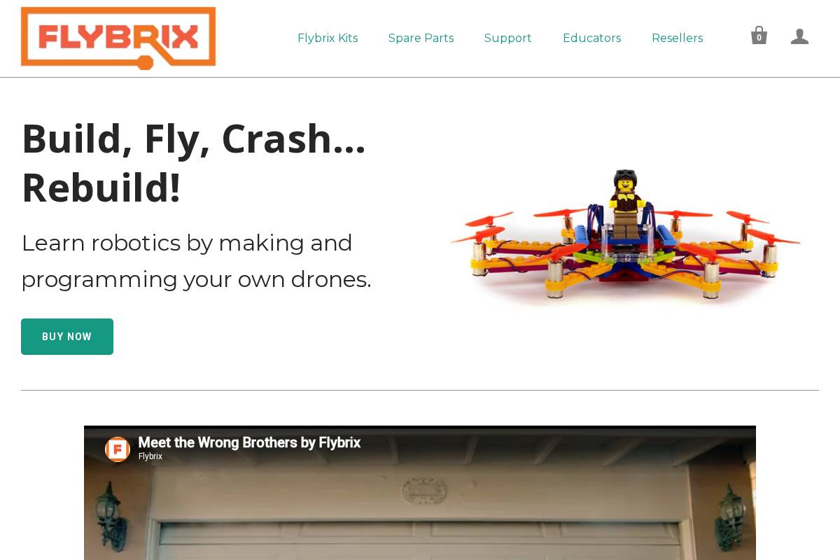 flybrix.com homepage screenshot