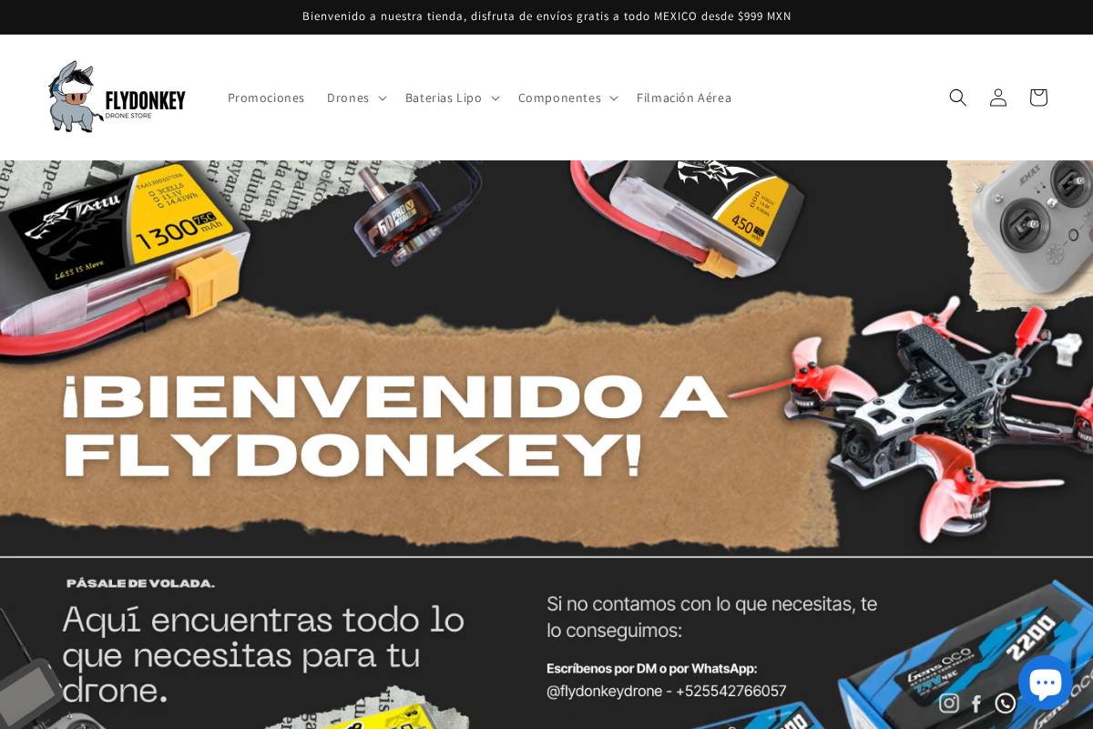 flydonkeydrone.com homepage screenshot