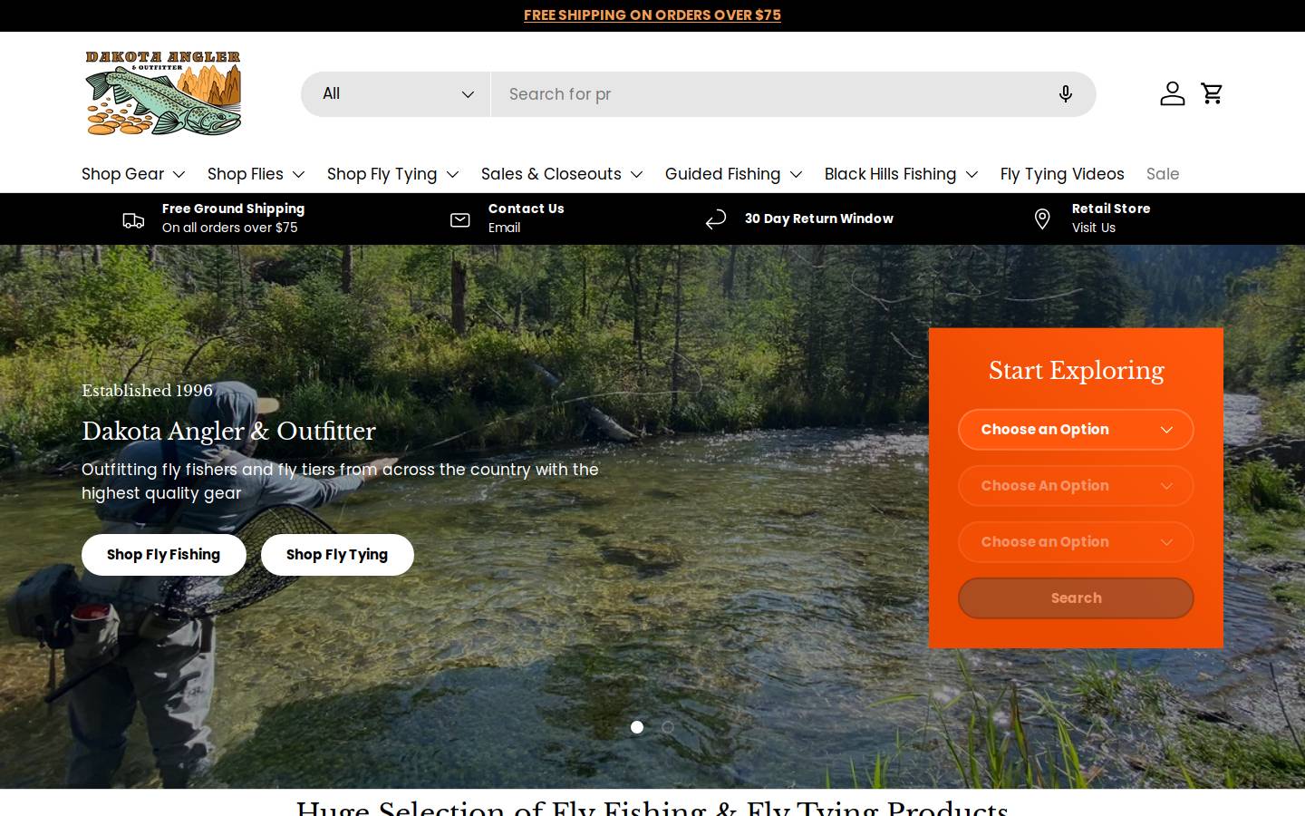 flyfishsd.com homepage screenshot