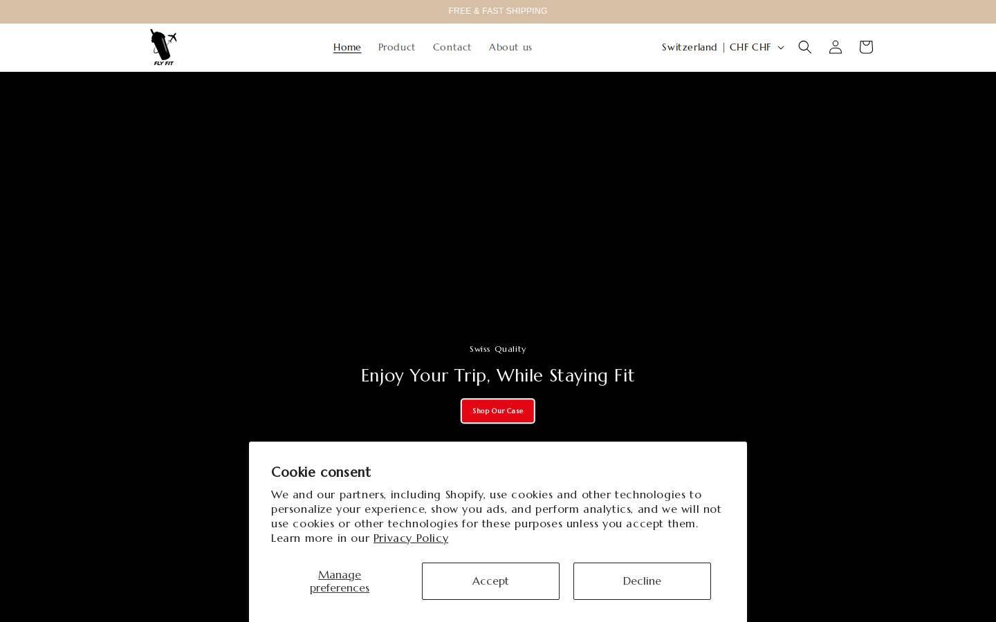 flyfit.ch homepage screenshot