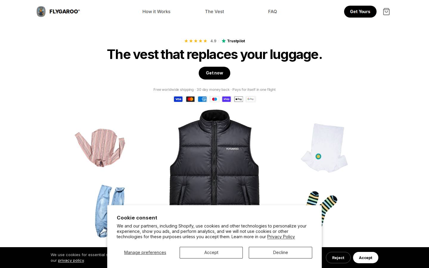Flygaroo homepage screenshot