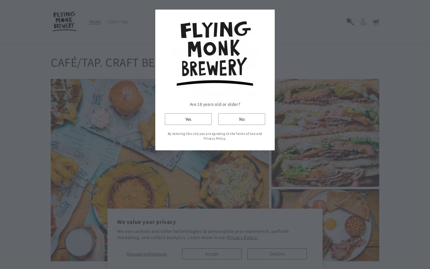 flyingmonkbrewery.com homepage screenshot