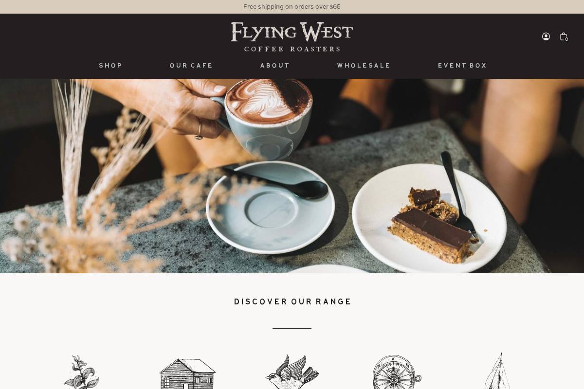 flyingwest.com.au homepage screenshot