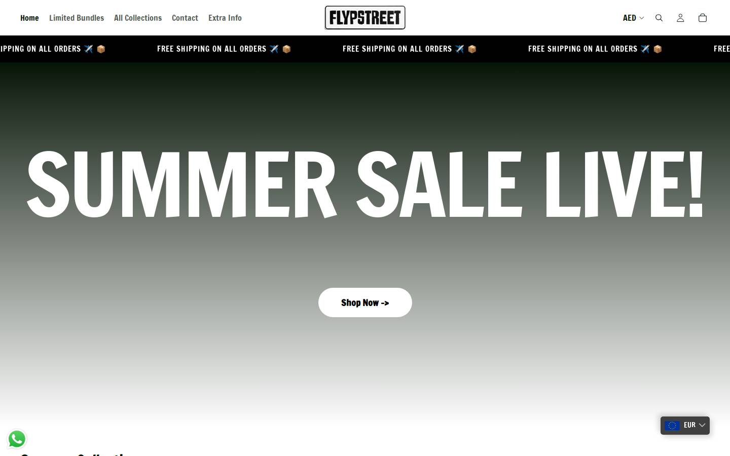 flypstreet.shop homepage screenshot