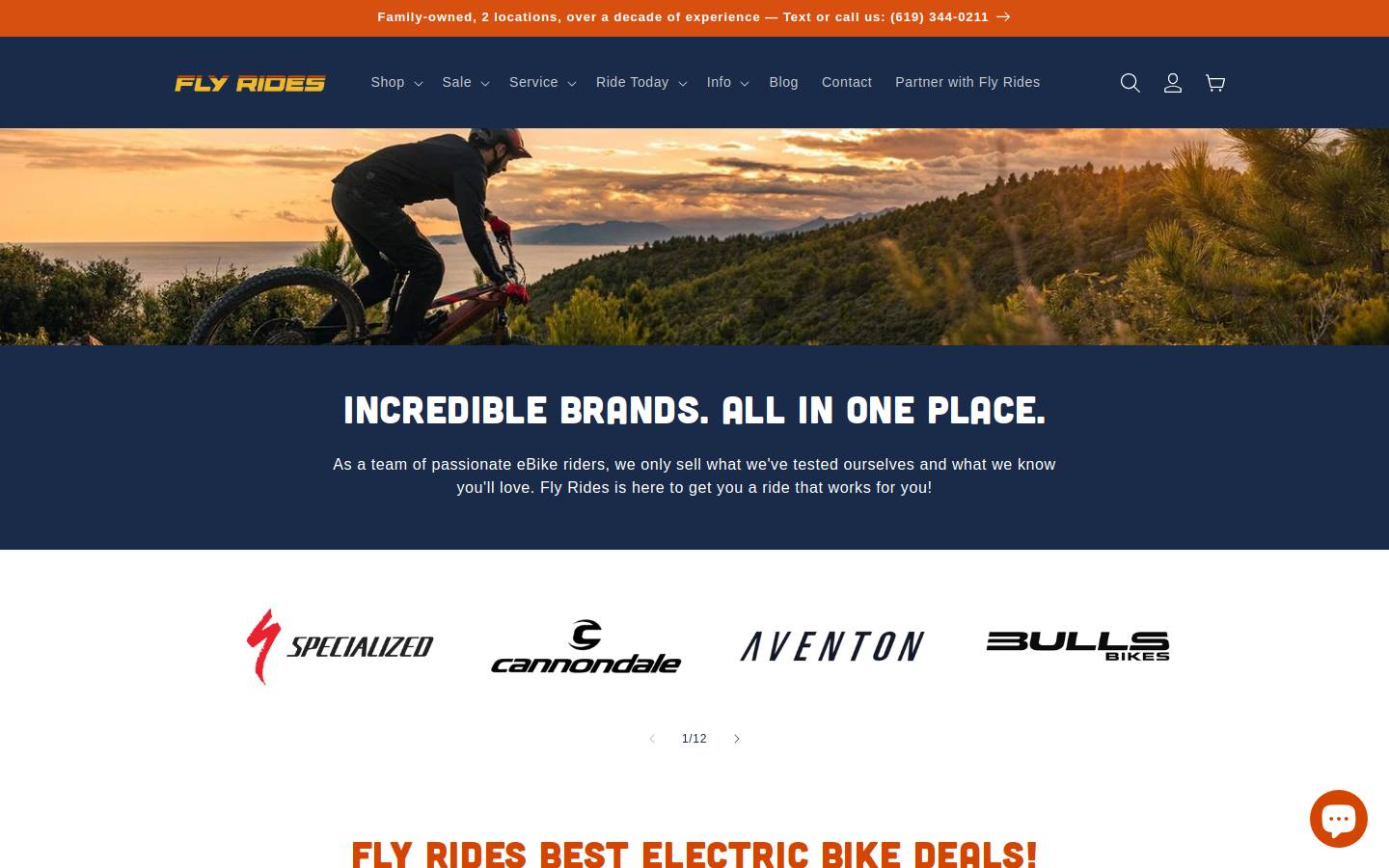 flyridesusa.com homepage screenshot