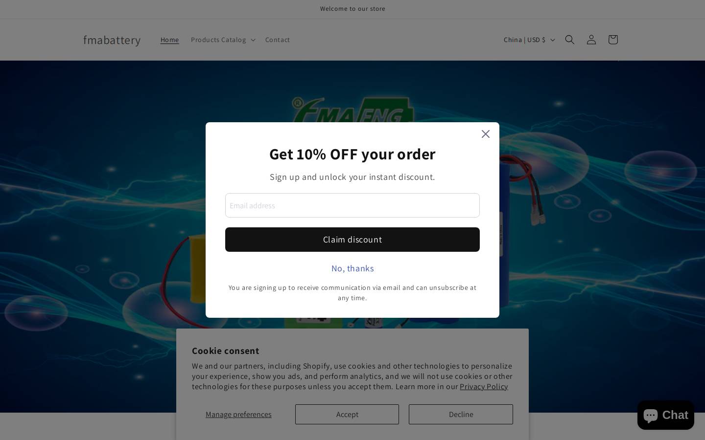 fmabattery.com homepage screenshot