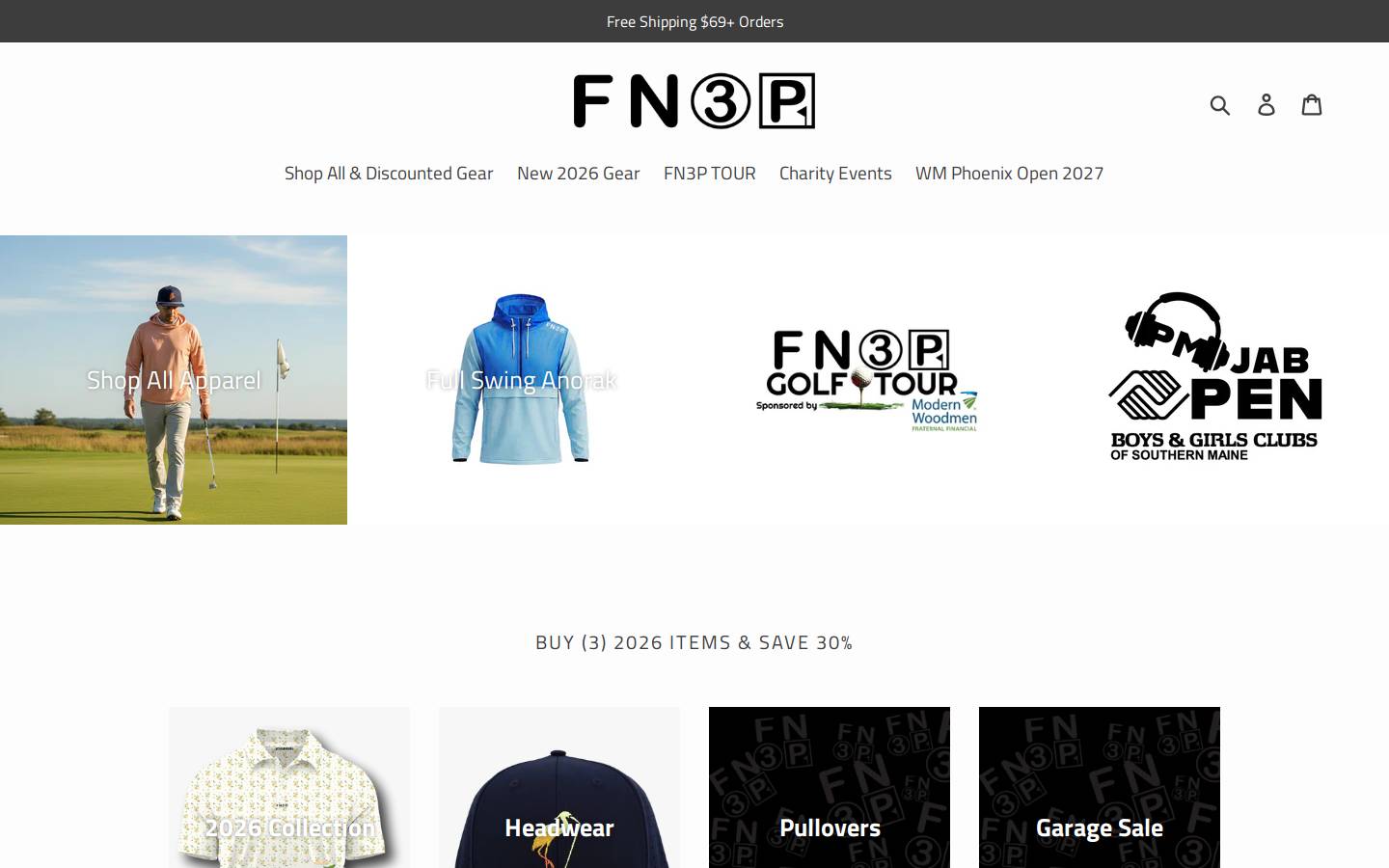 fn3pgolf.com homepage screenshot