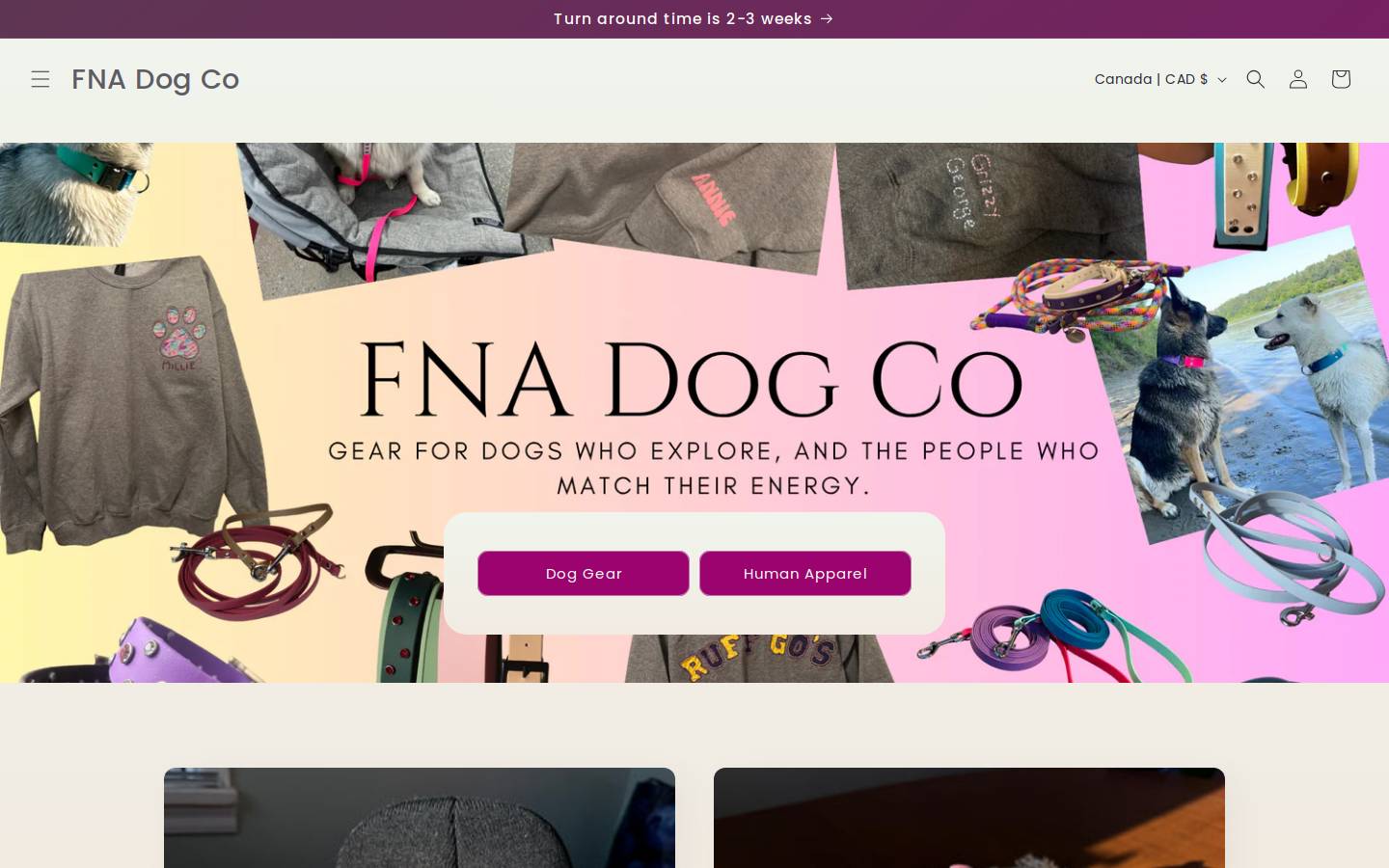 fnadogco.com homepage screenshot