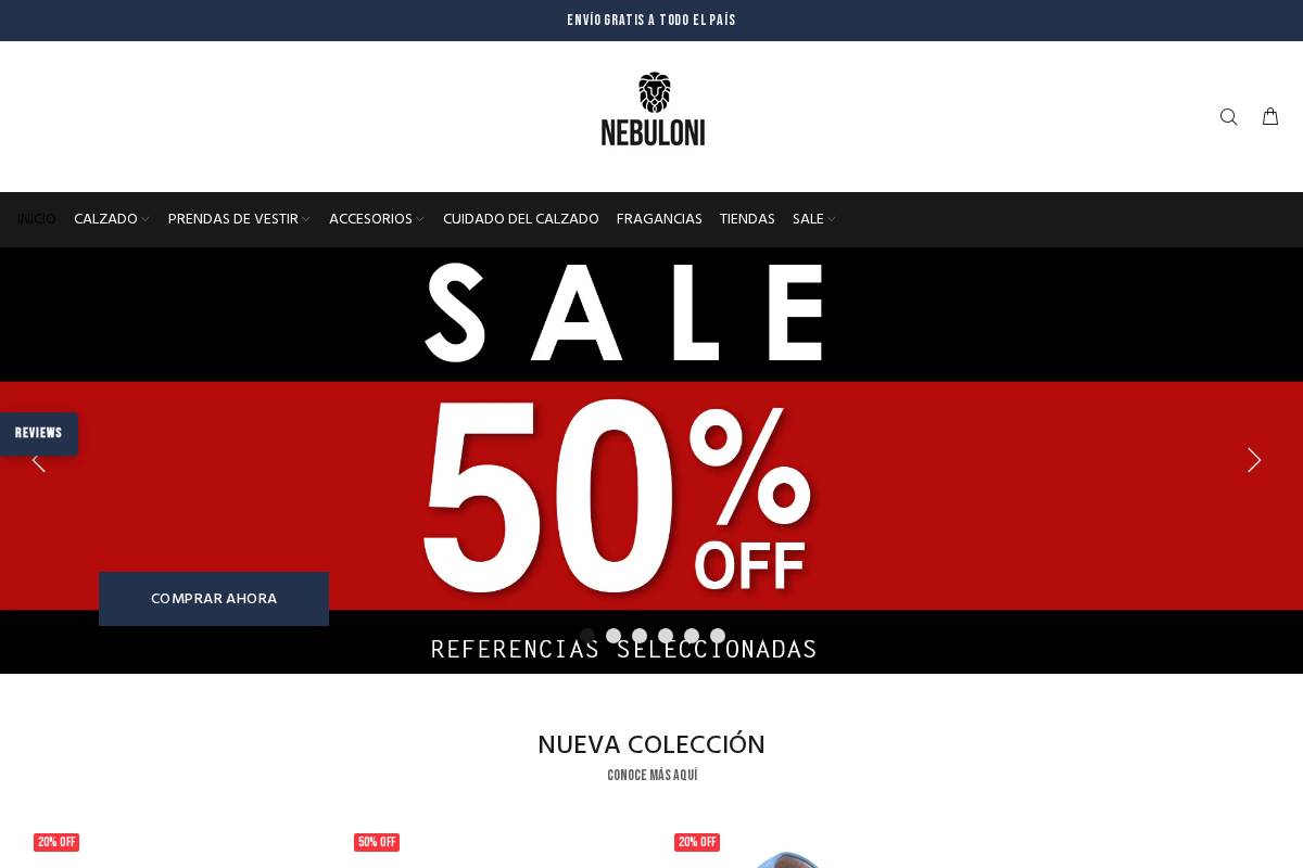 fnebuloni.com homepage screenshot