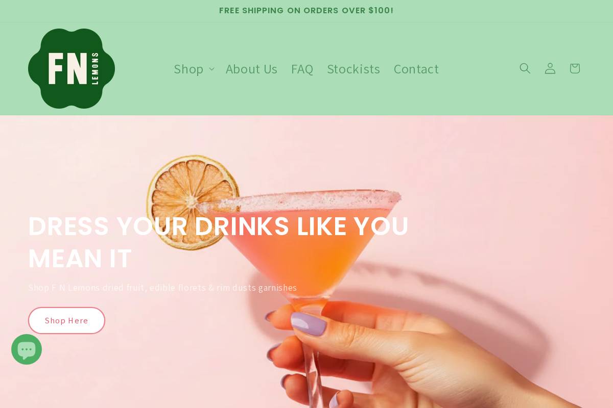 fnlemons.co.nz homepage screenshot