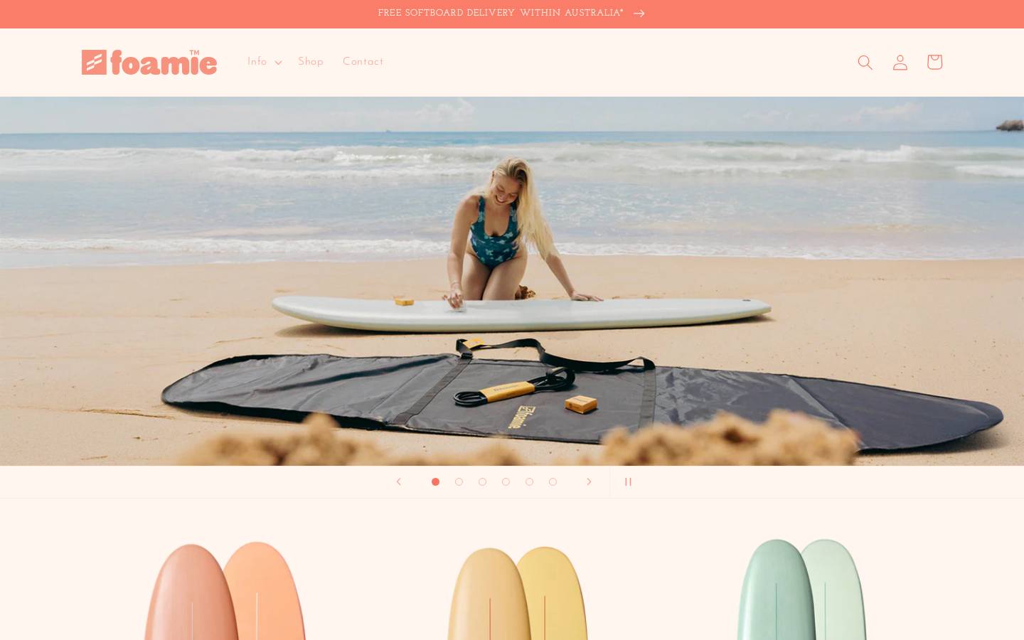 Foamie homepage screenshot