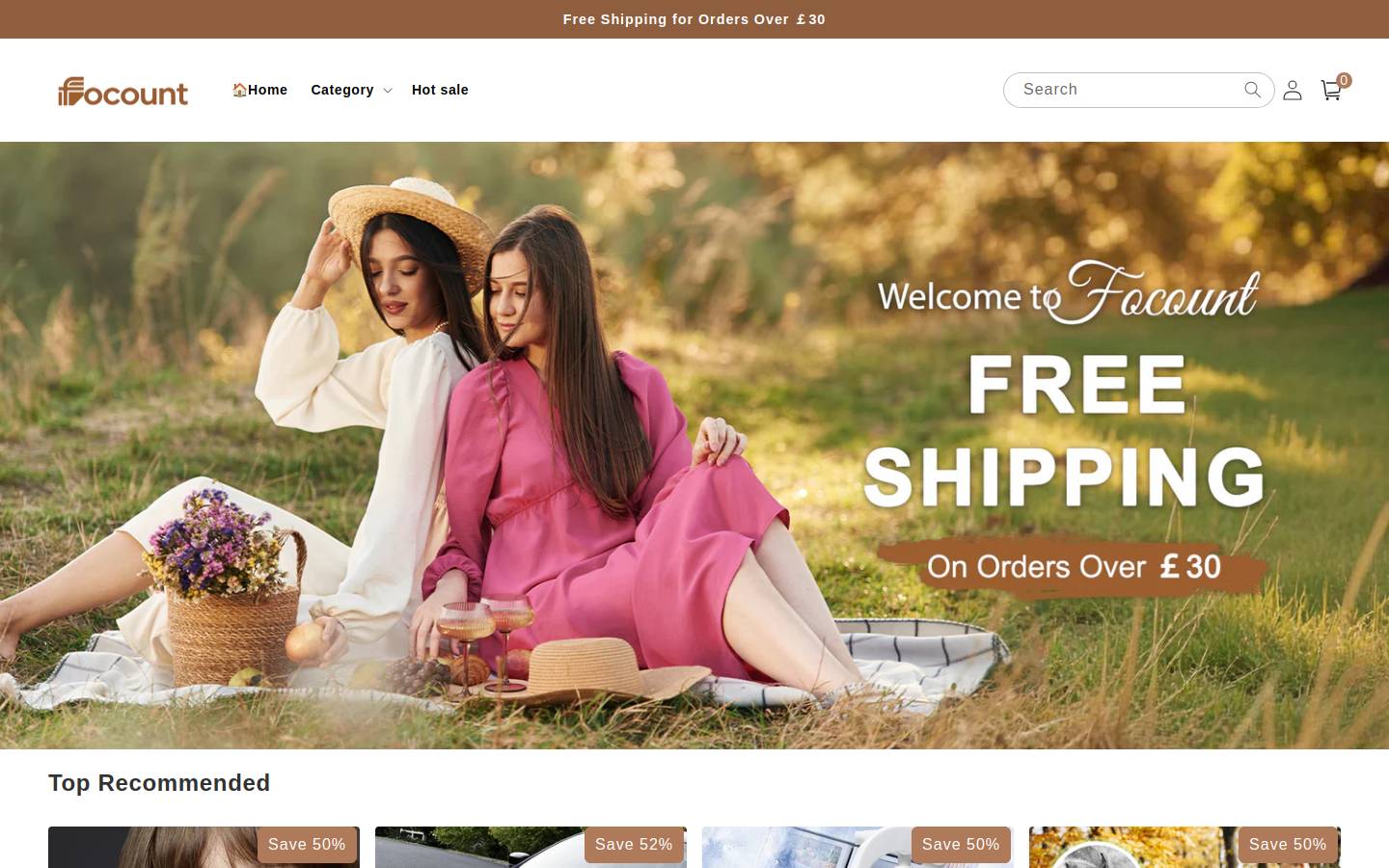 Focount homepage screenshot