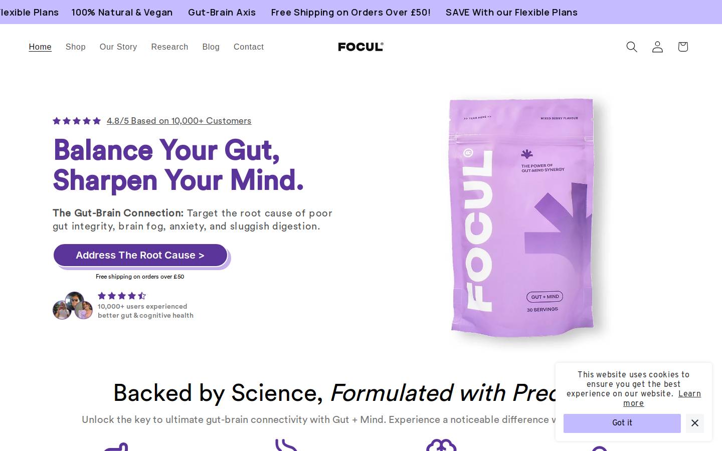 FOCUL homepage screenshot