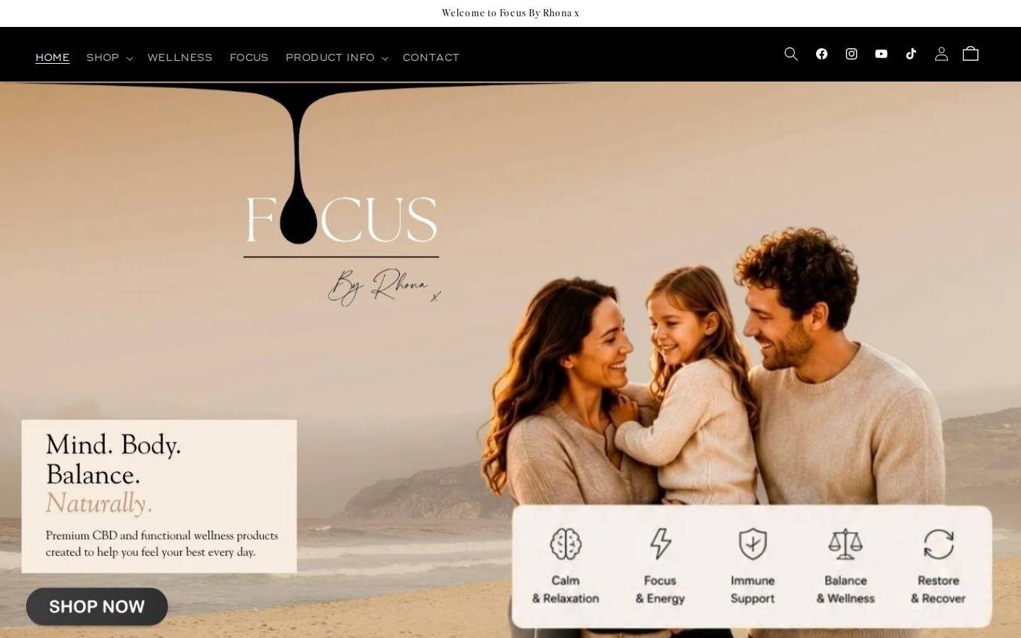 Focus by Rhona x homepage screenshot