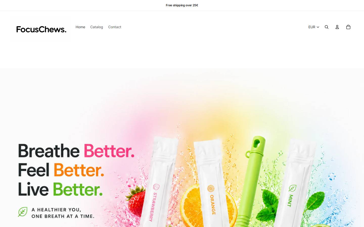 focuschews.store homepage screenshot