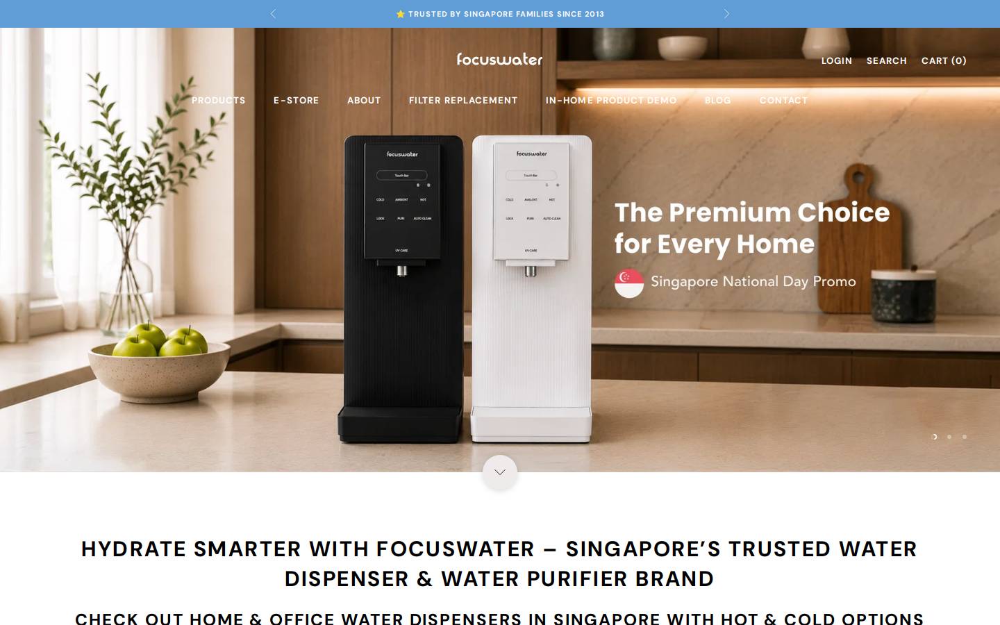 focuswater.com.sg homepage screenshot
