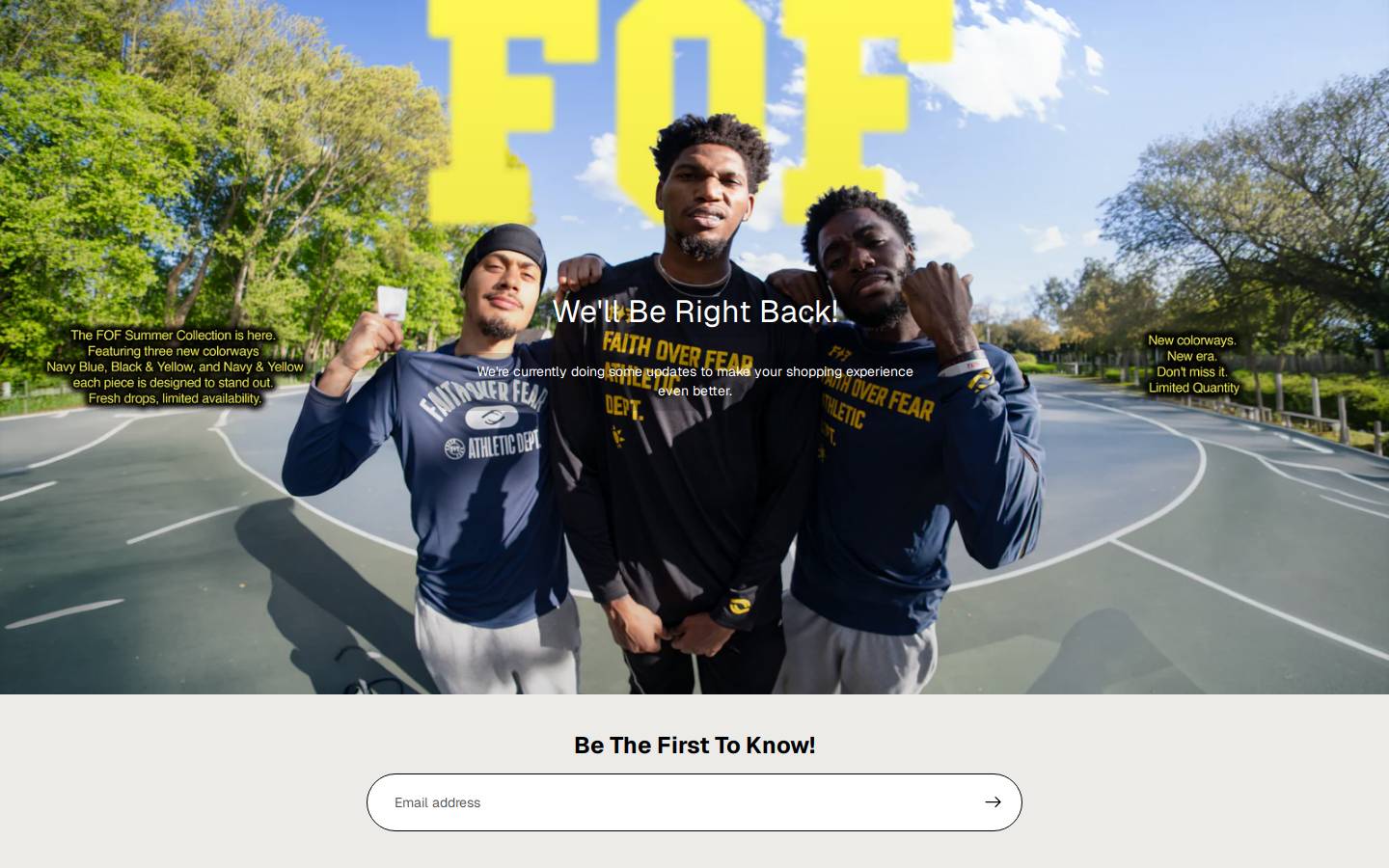 fofexclusive.com homepage screenshot