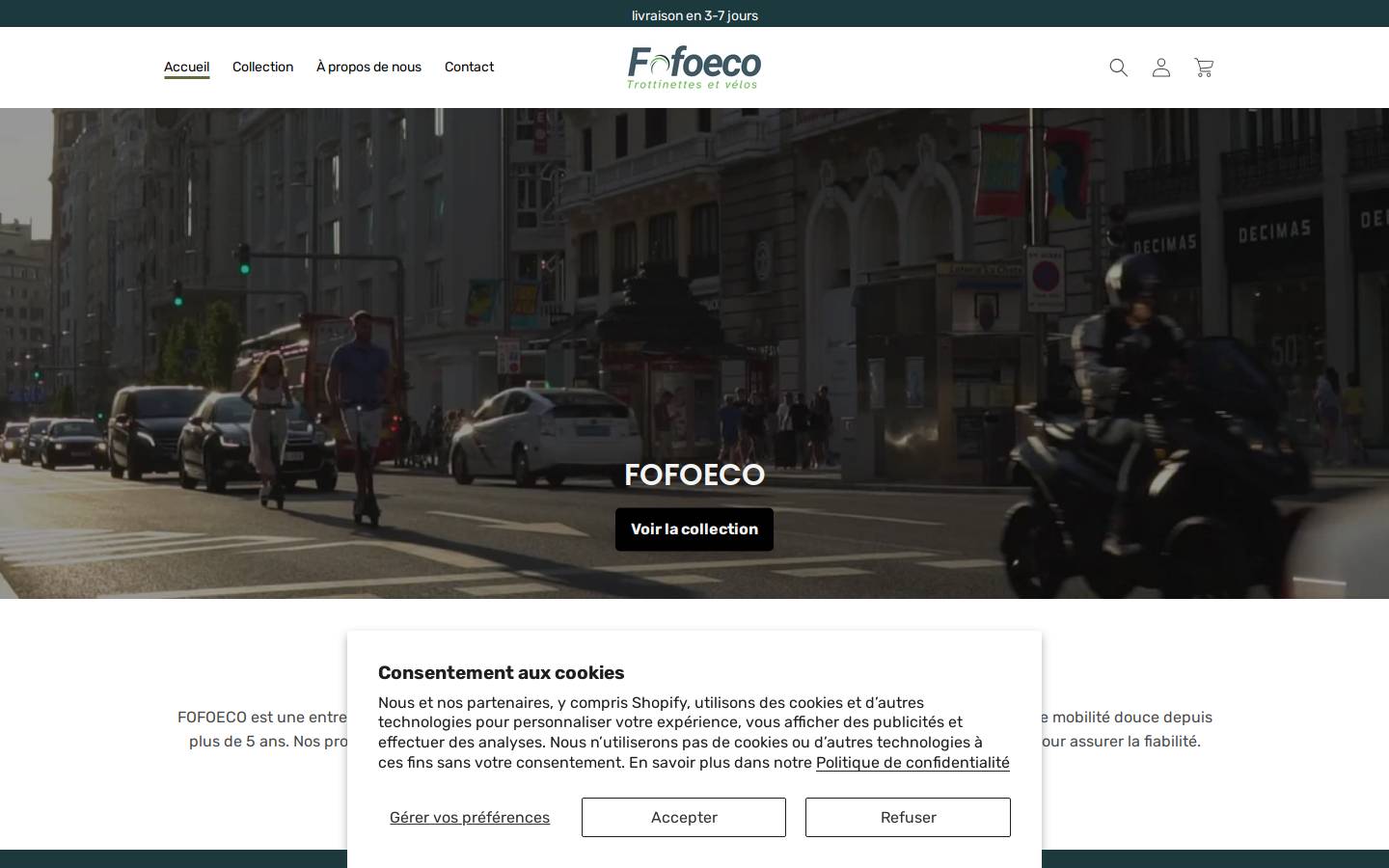 Fofoeco homepage screenshot