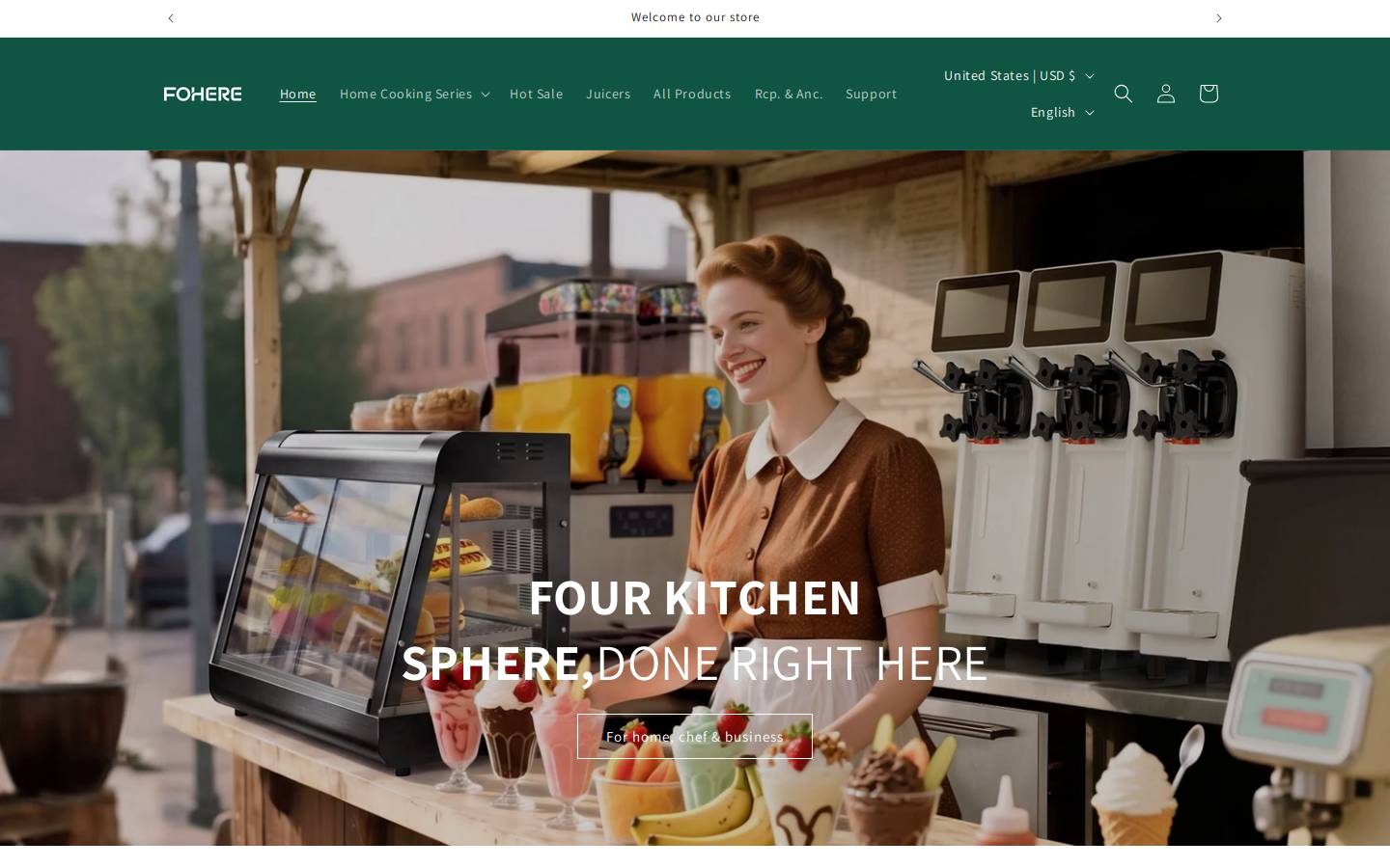 fohere.com homepage screenshot