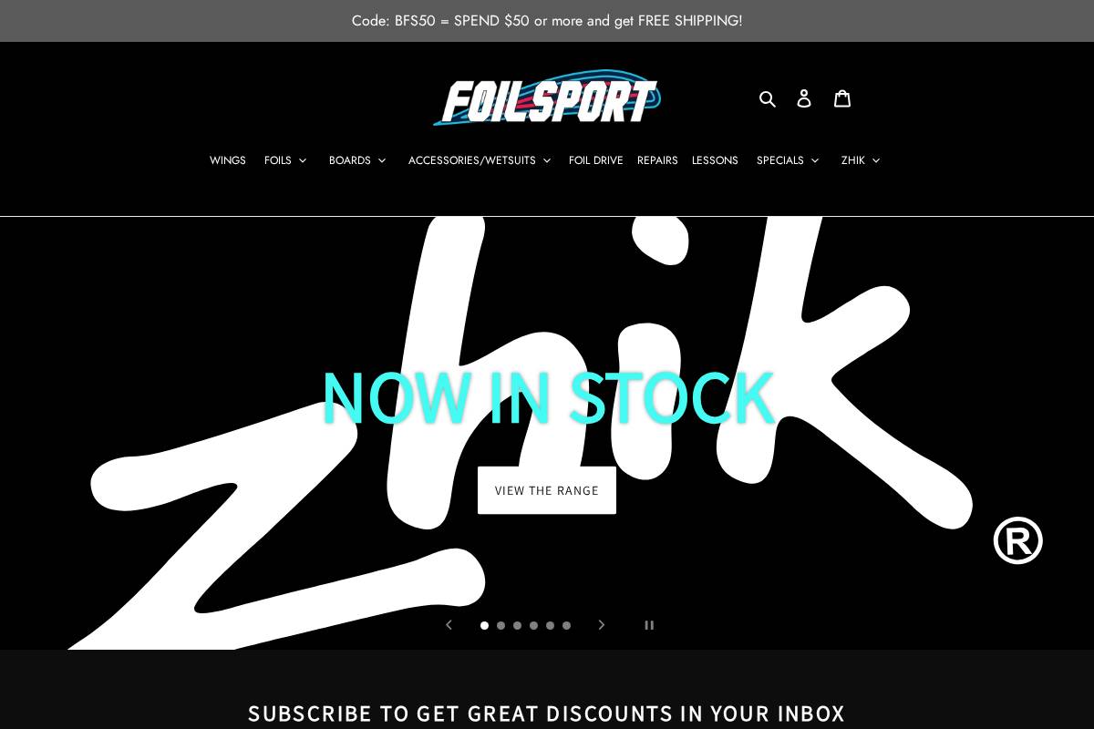 foilsport.com.au homepage screenshot