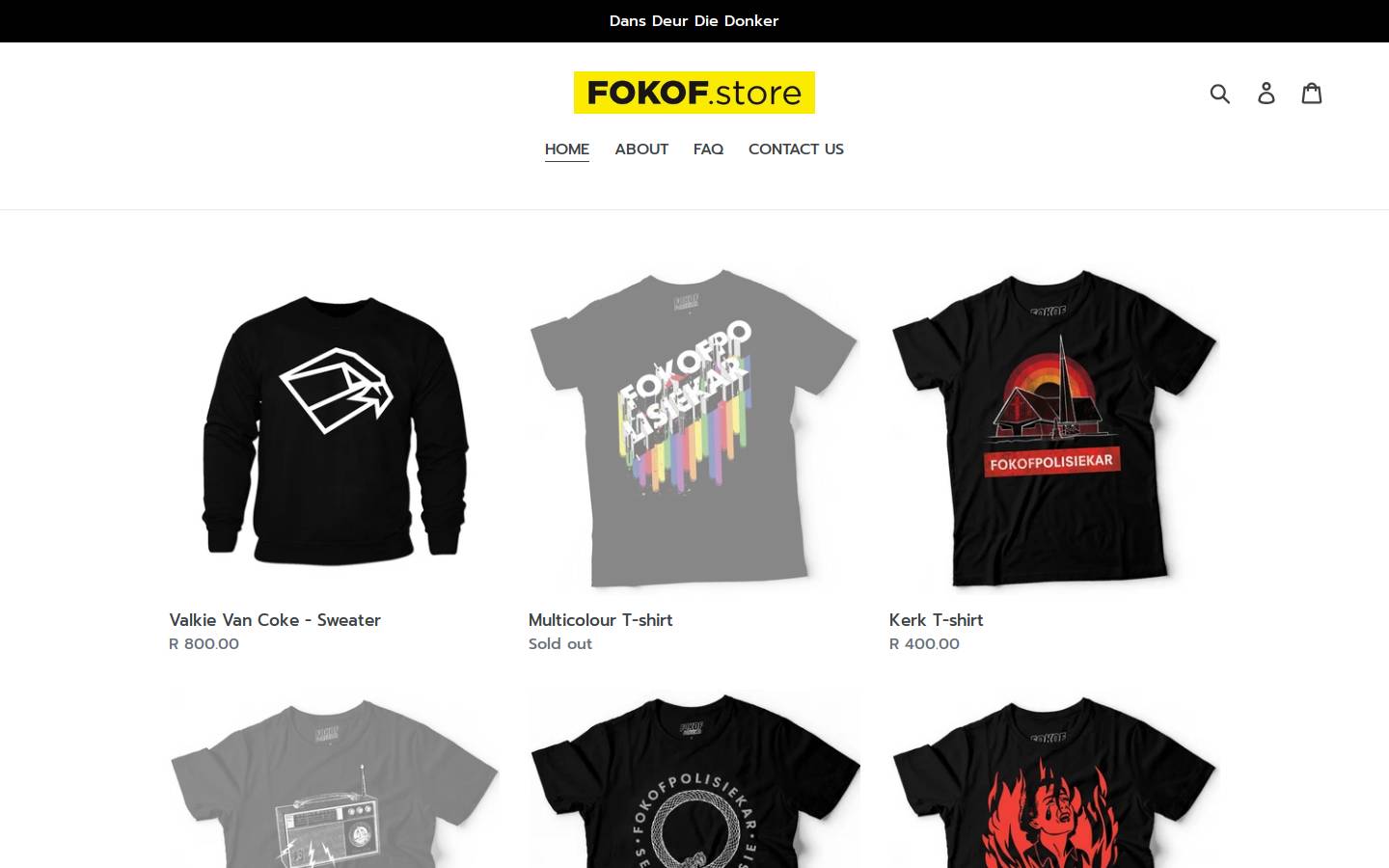 fokof.store homepage screenshot