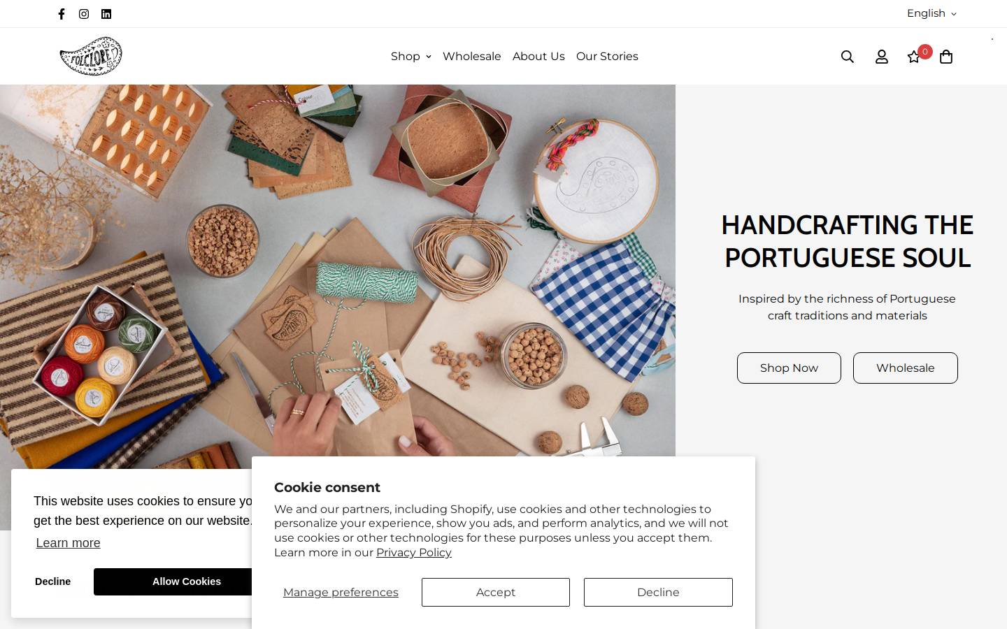 folclorecrafts.com homepage screenshot