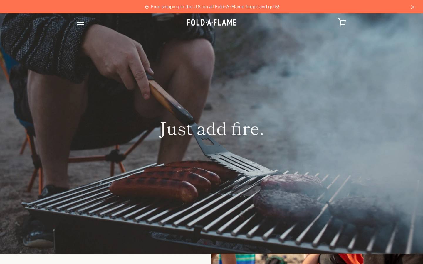 foldaflame.com homepage screenshot