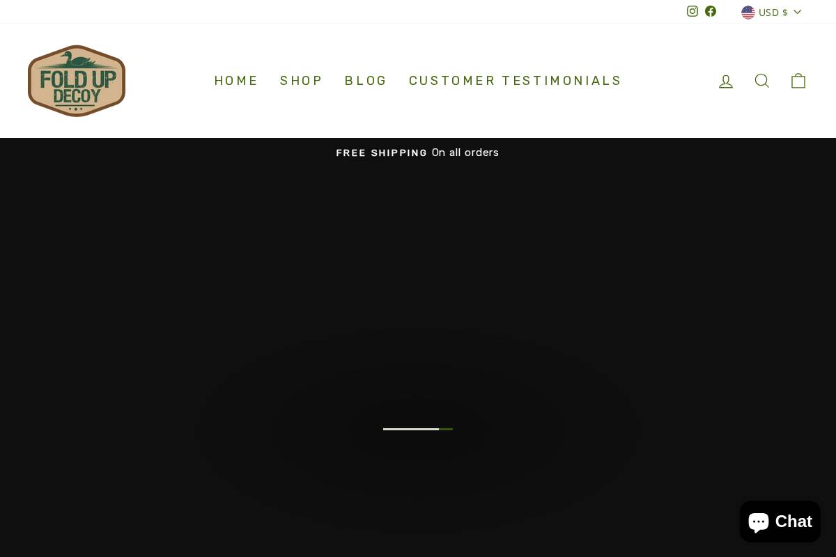 foldupdecoy.com homepage screenshot