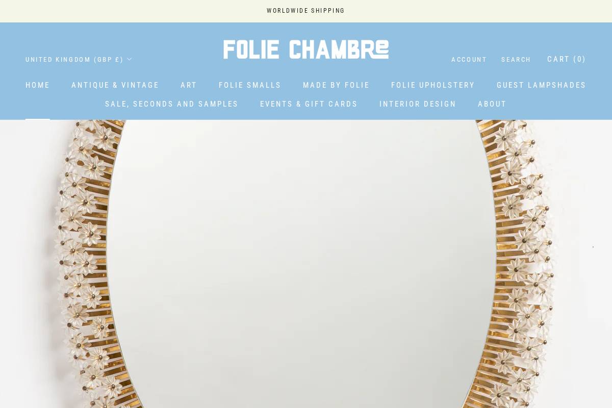 Foliechambre homepage screenshot