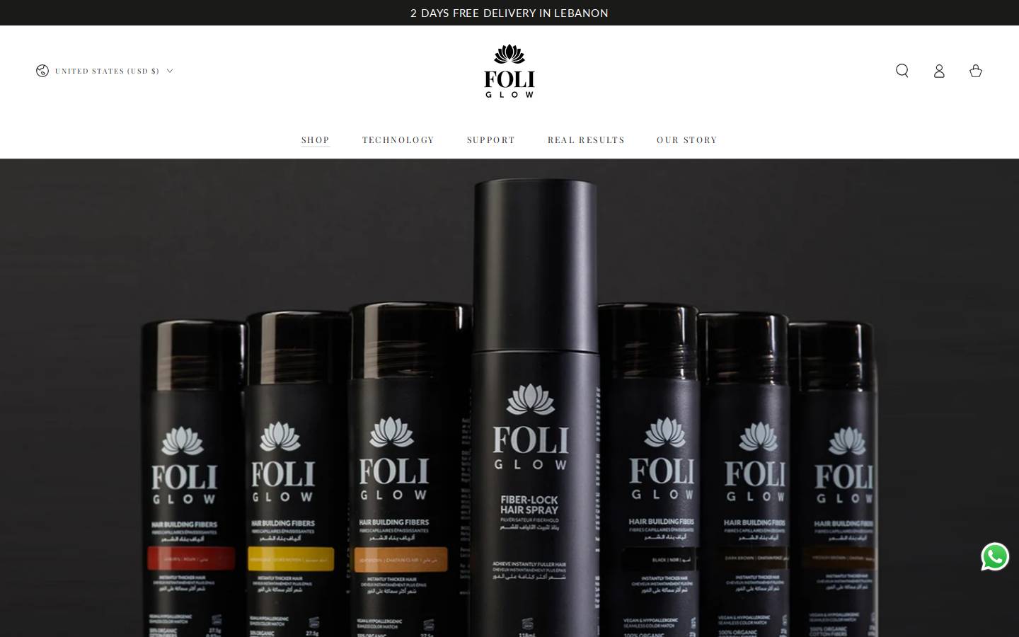 foliglow.com homepage screenshot