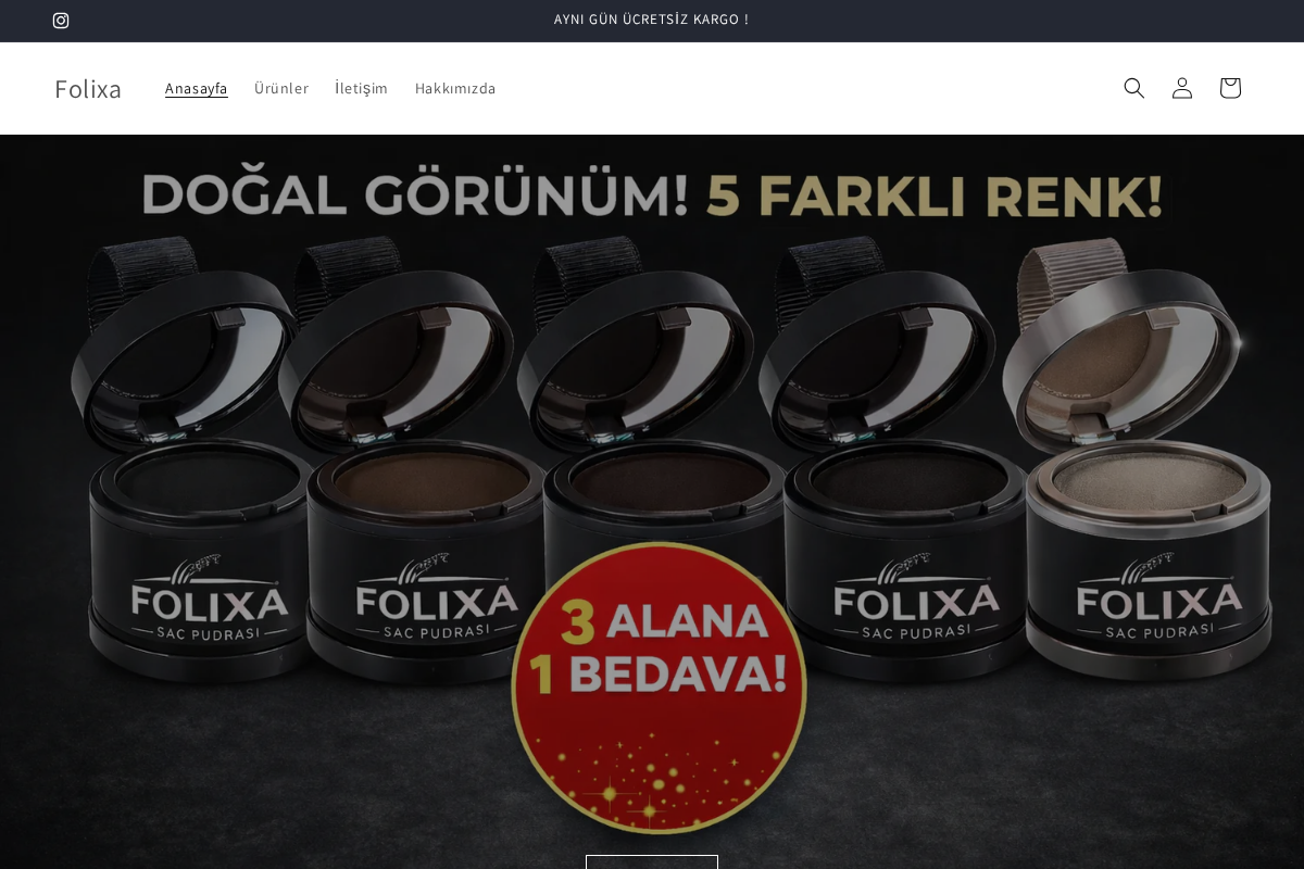 Folixa homepage screenshot