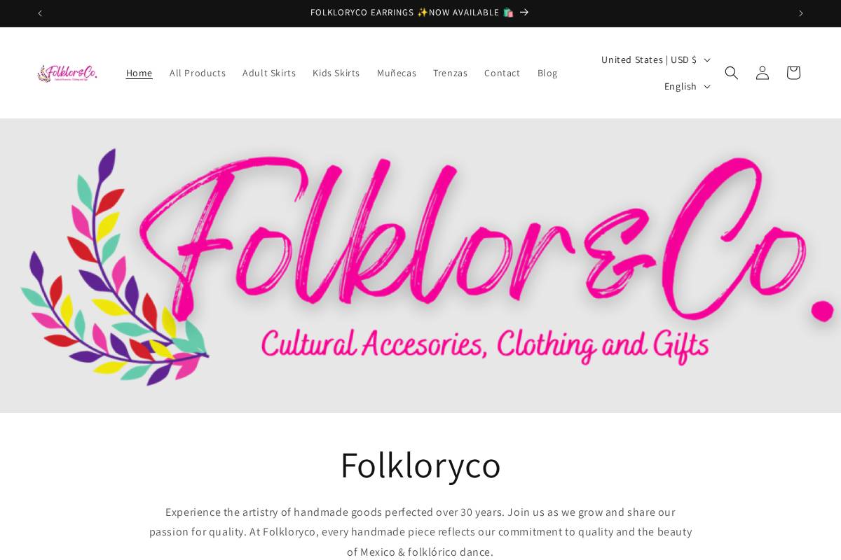 folkloryco.com homepage screenshot