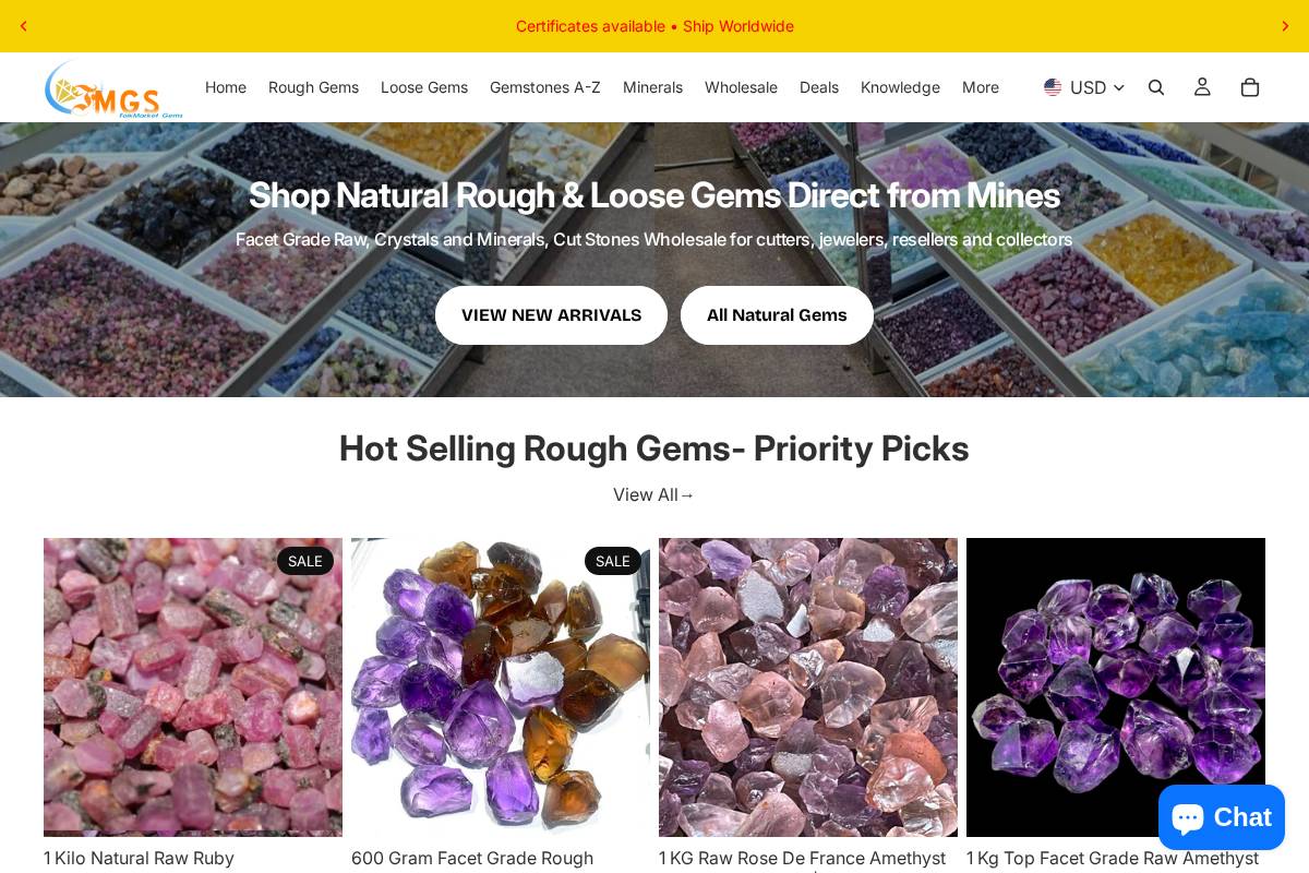 Folkmarketgems Online Store ( Gemstones, Crystals, Minerals) homepage screenshot